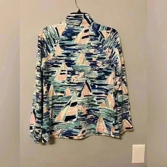 Lilly Pulitzer Nautical Pull Over w/ front Pockets size Small - Picture 7 of 8